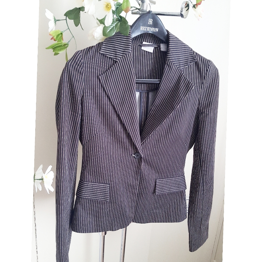 Vintage Old Navy💮Stripped Single Button Stretchy Blazer/Jacket